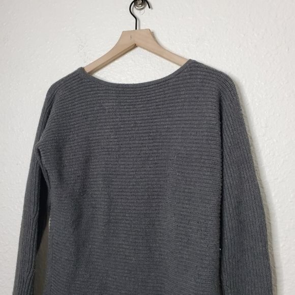 Athleta Huntly Ribbed Wool Blend Pullover Sweater Gray Women's Size Small - Picture 5 of 6